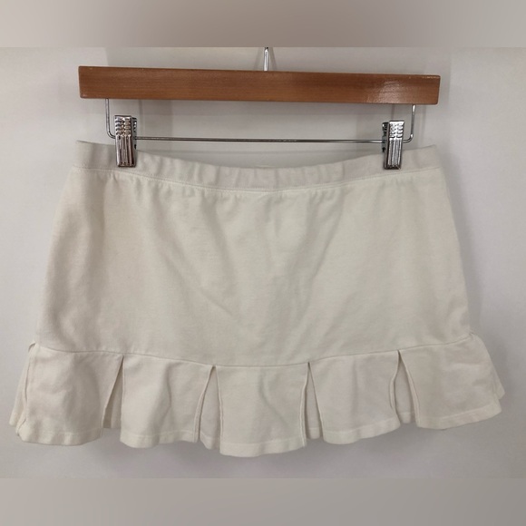 Tommy Jeans Y2K RARE Cotton Tennis Peplum Pleated Skort White Medium - Picture 2 of 10